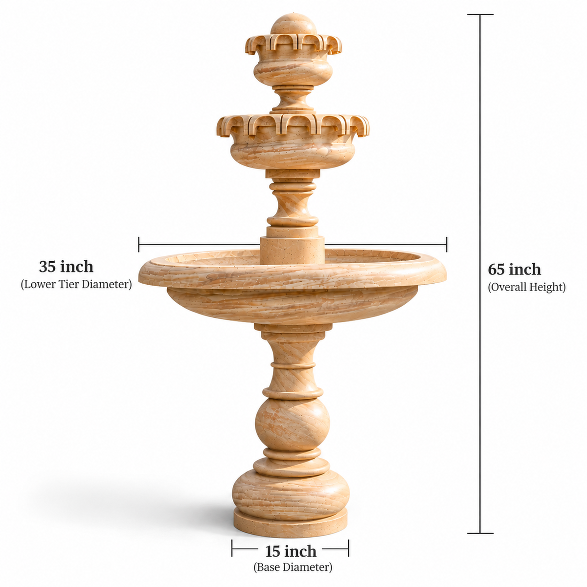 The Grand Cascade – Three-Tier Sandstone Fountain