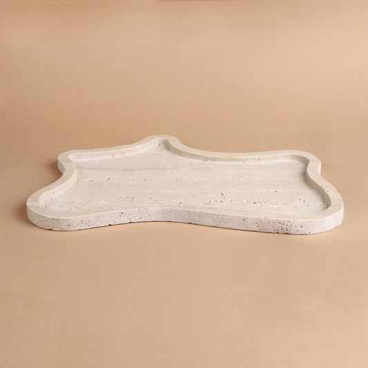 Drift Tray - Organic Shape Travertine Tray