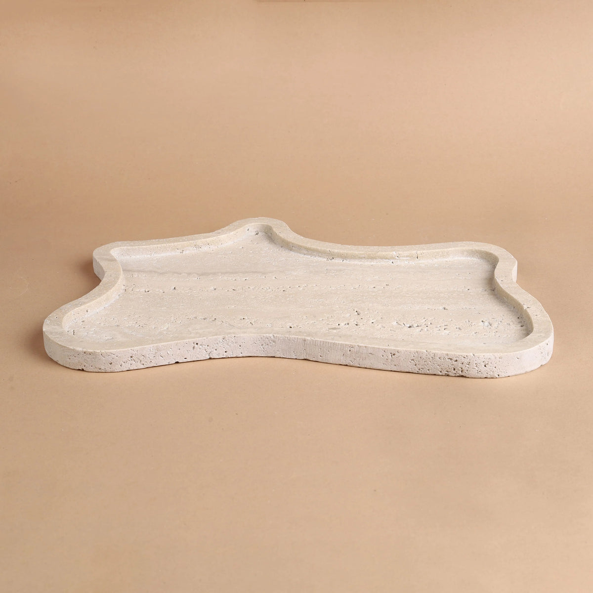 Drift Tray - Organic Shape Travertine Tray