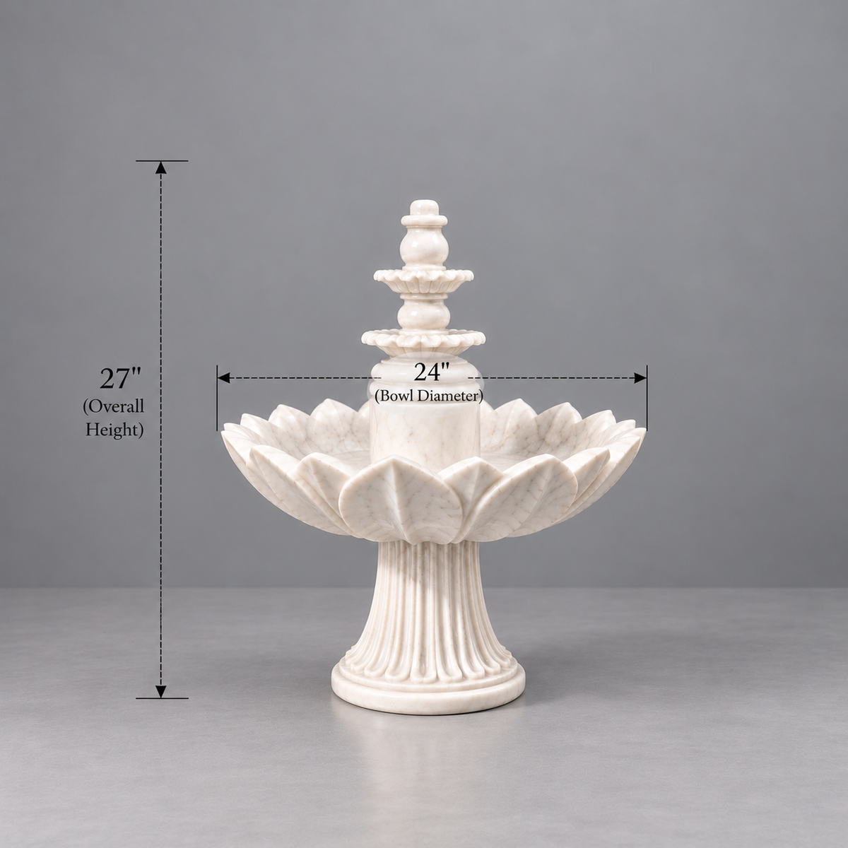 The Lotus Bowl – Banswara Marble Fountain
