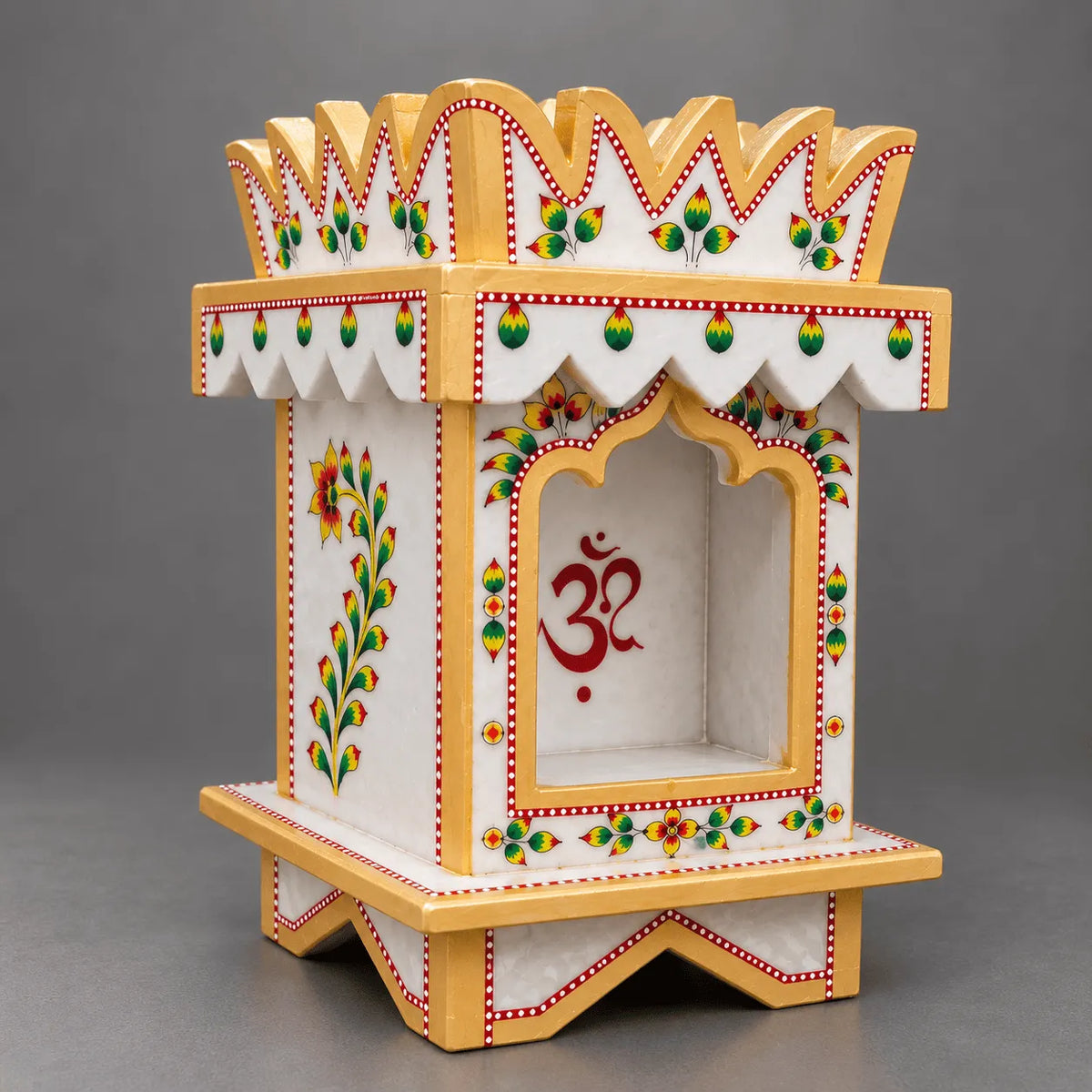 Traditional Hand-Painted Marble Temple (Small)