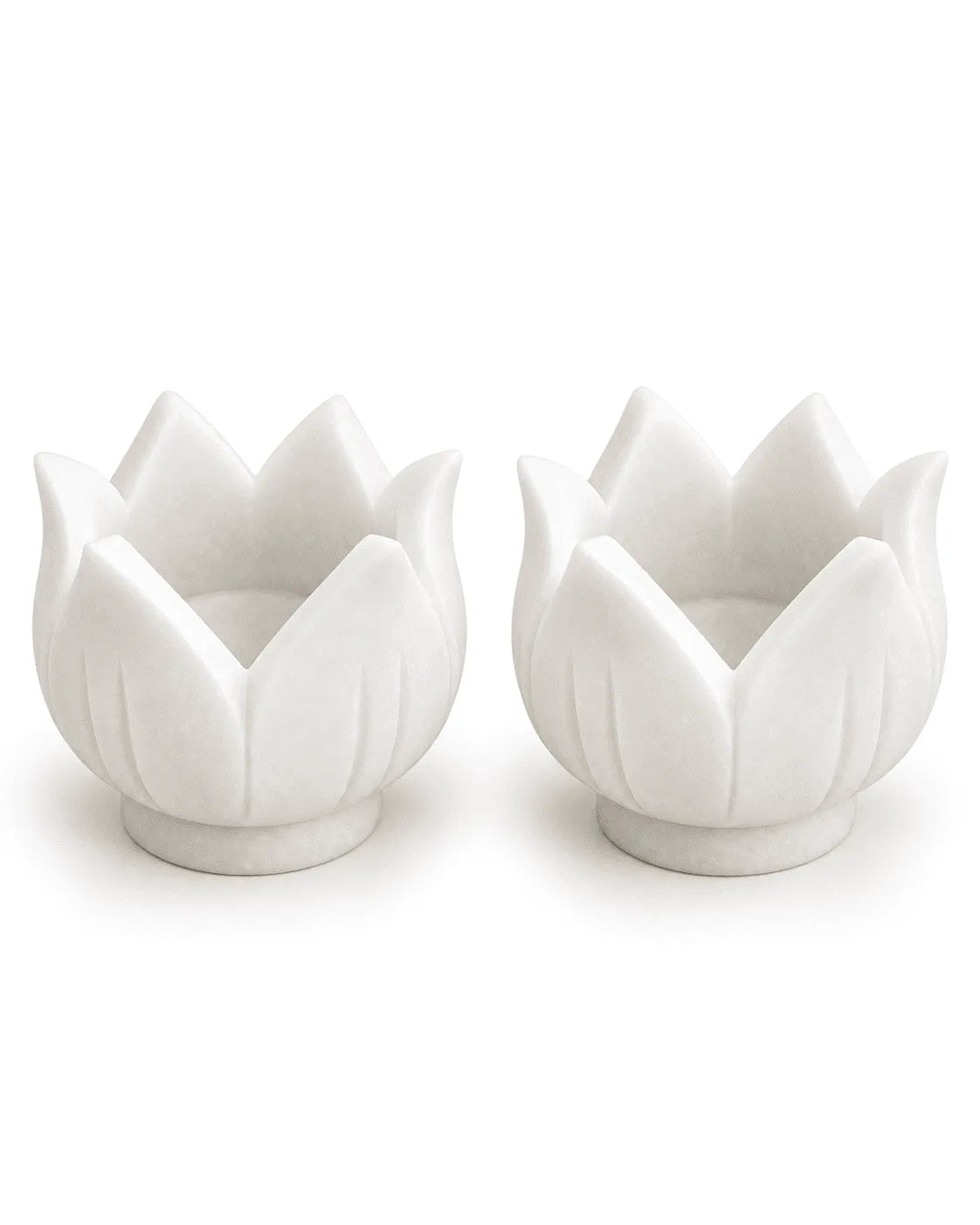 Marble Lotus Tealight Holder