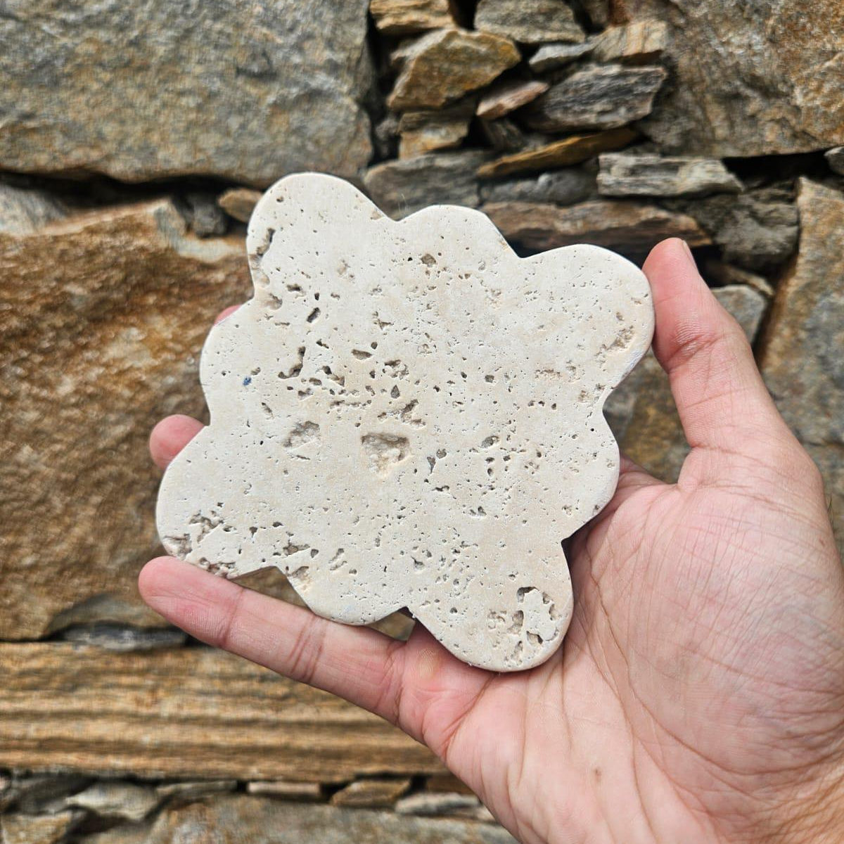 Travertine Coasters, Set of 4