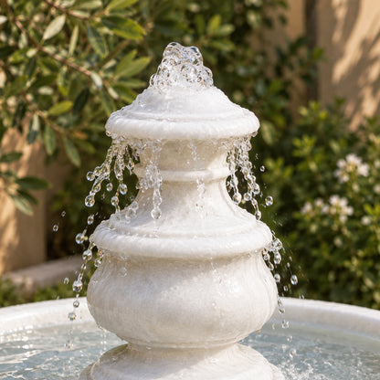 The Petite White – Small Marble Fountain