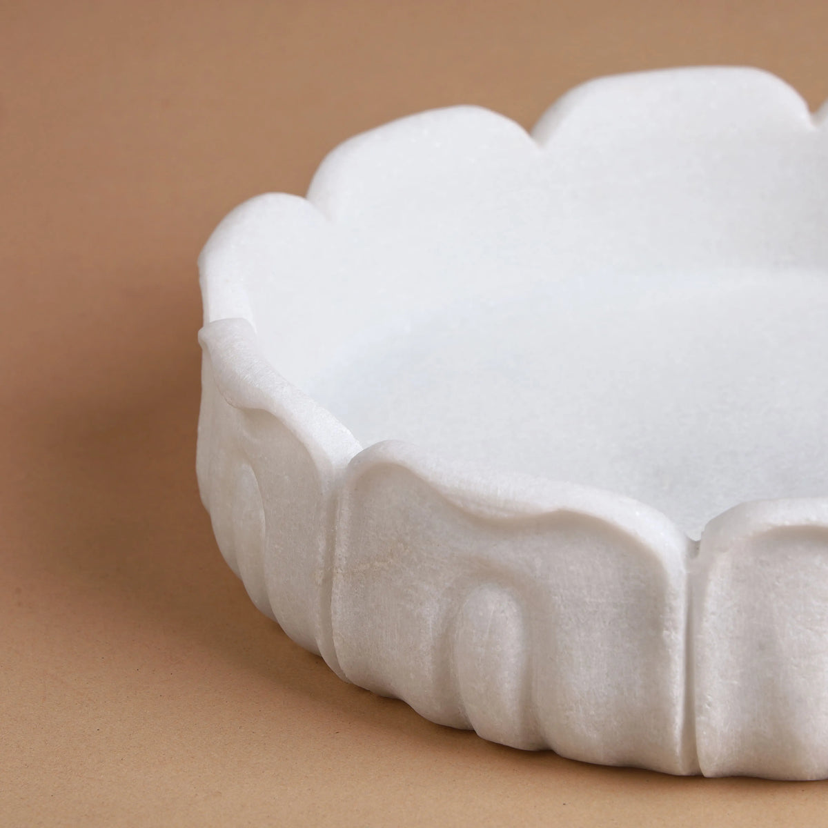Kamal Bowl - White Marble Lotus Petal Bowl