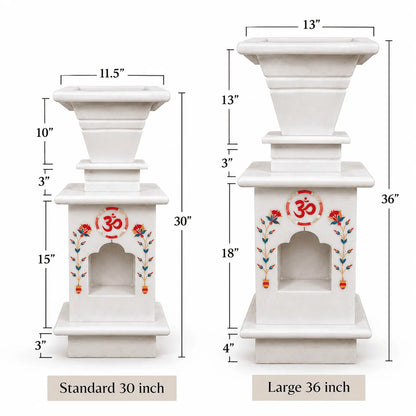 Inlay Work Marble Tulsi Pot