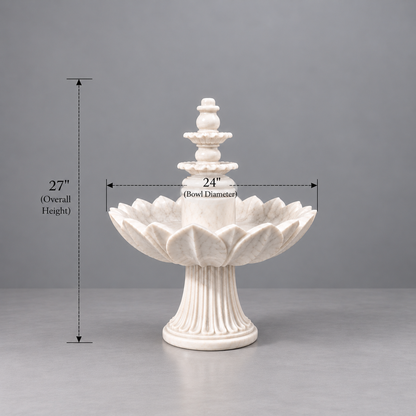 The Lotus Bowl – Banswara Marble Fountain