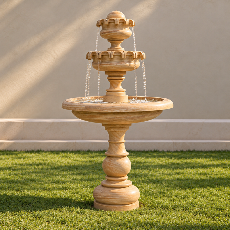 The Grand Cascade – Three-Tier Sandstone Fountain