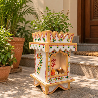 Traditional Hand-Painted Marble Temple (Small)