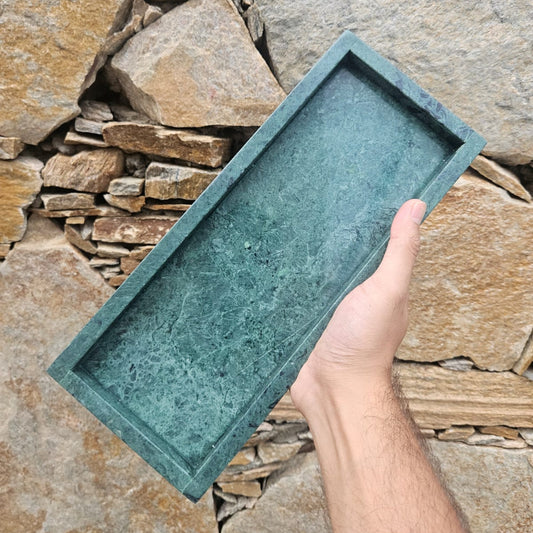Pine Tray - Green Marble Rectangular Tray